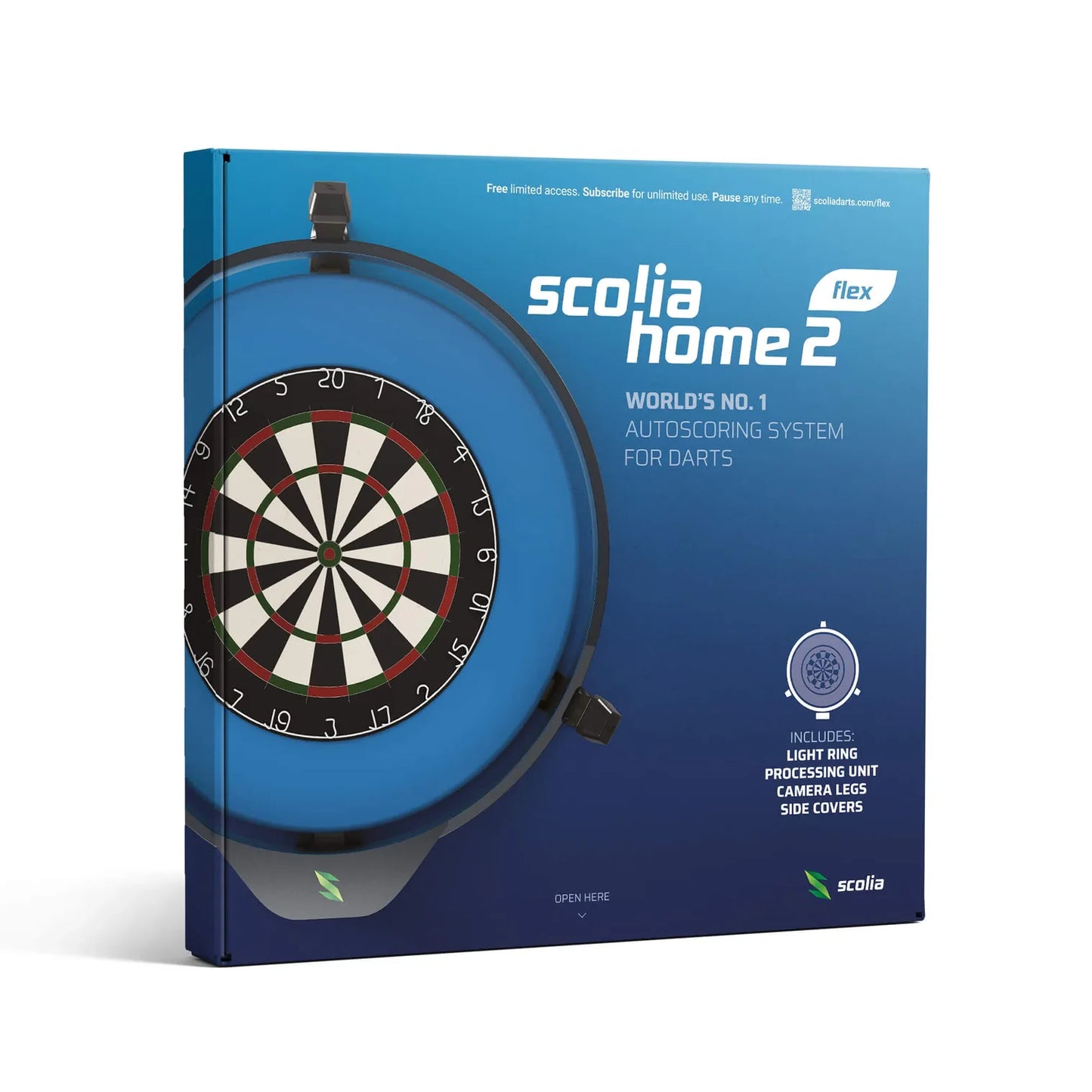 Scolia Home 2 Flex With Light Ring - Automatic Darts Scoring System