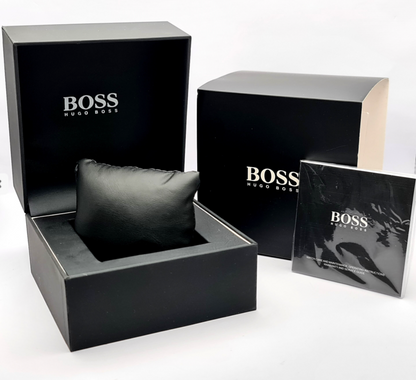 HUGO BOSS Chronograph Quartz Wrist Watch For Men With Gold Coloured Stainless Steel Bracelet HB1513848