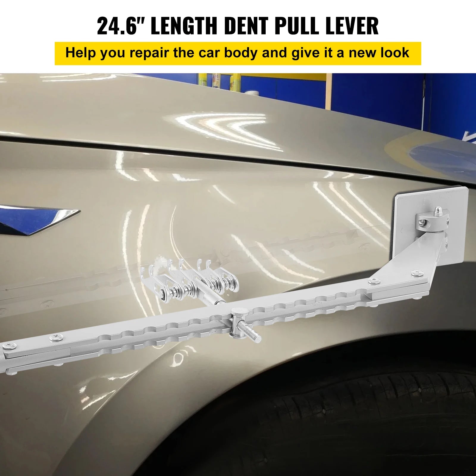 Dent Pull Bar 6 Claw Hook Dent Puller Single Leg Levelling Portable Dent Pull Bar Aluminum Alloy for Car Dent Repairing