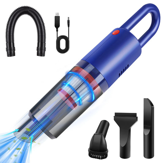 3 in 1 Handheld Portable Cordless Vacuum Cleaner, Rechargeable Power Car Vacuum Cleaner With Reusable Filter