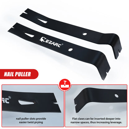 EZARC 55PCS Flooring Tools for Vinyl Plank & Laminate with Heavy Duty Pull Bar, Tapping Block, Knee Pads, Nail Puller, Spacers