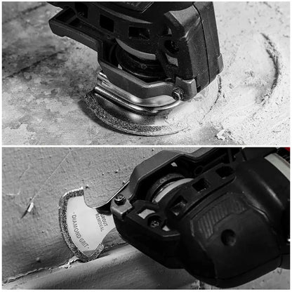 EZARC 4 Piece Diamond Oscillating Multi Tool Blade Set, Mortar Cutting Saw Blades Precise For Grout Removal, Soft Tile Cut