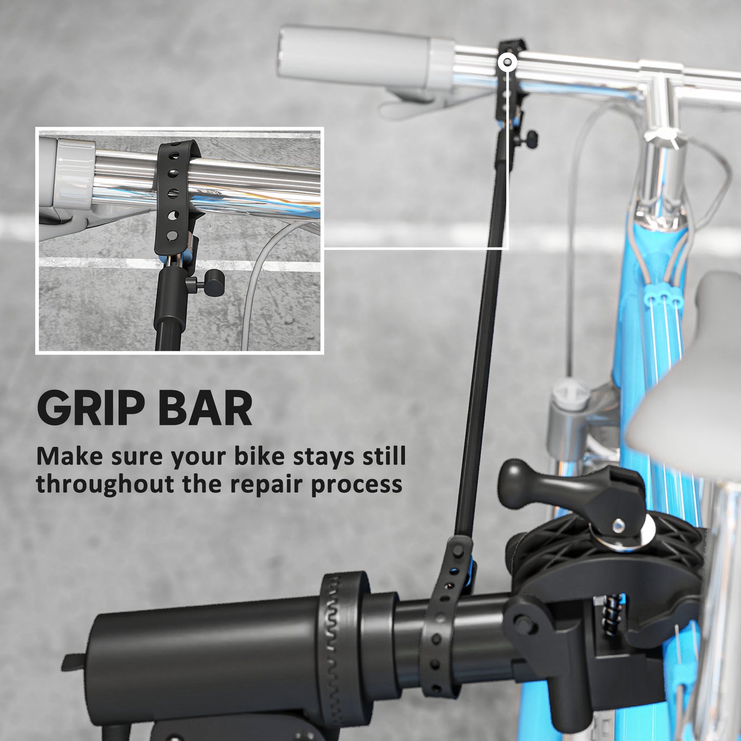 Bike Repair Stand, Heavy Duty Bike Stand for Maintenance, Max Load 40kg, Height Adjustable, Foldable and 360° Rotatable for Road Bike, Mountain Bike, E-Bike