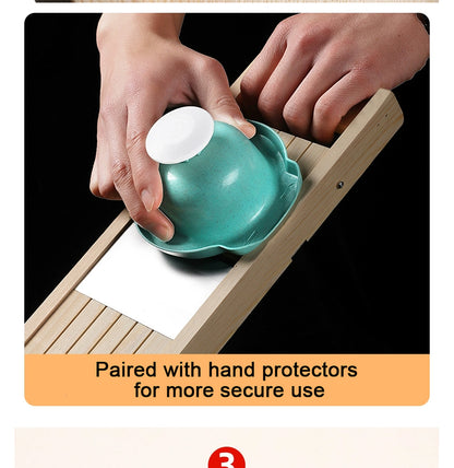 Wooden Vegetables Fruit Salad Cutter Adjustable 0.5-7mm Slicer Chopper Tomato Onion Cabbage Shredder Chip