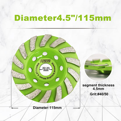  FACHLICH Diamond Grinding Wheel Stone Brick Granite Concrete Polishing Disc Cup Wheel Abrasive Tools 100 / 115 / 125MM