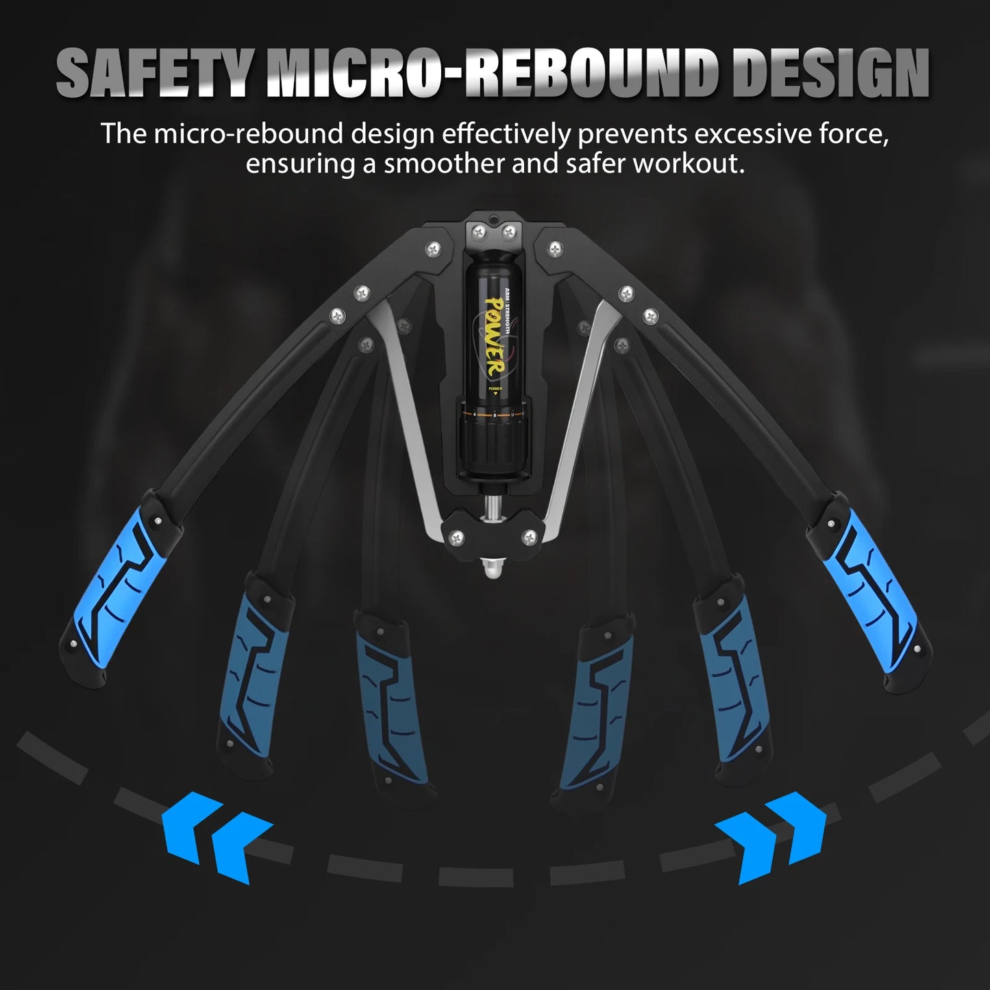 Power Twister, Adjustable Hydraulic Resistance Weight Training Spring Chest Exerciser Expander 10-200Kg, Fitness Arm Exercise Equipment