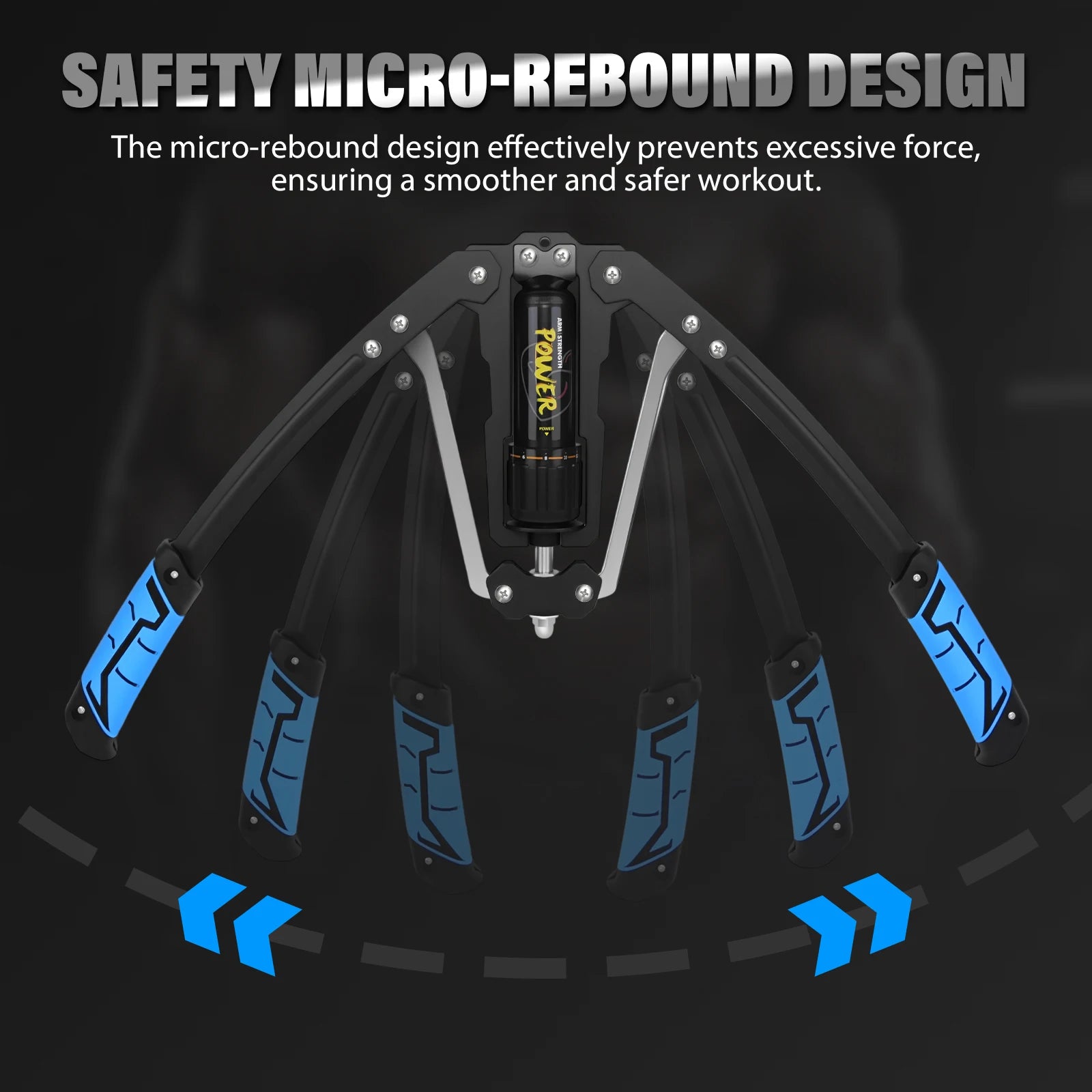 Power Twister, Adjustable Hydraulic Resistance Weight Training Spring Chest Exerciser Expander 10-200Kg, Fitness Arm Exercise Equipment