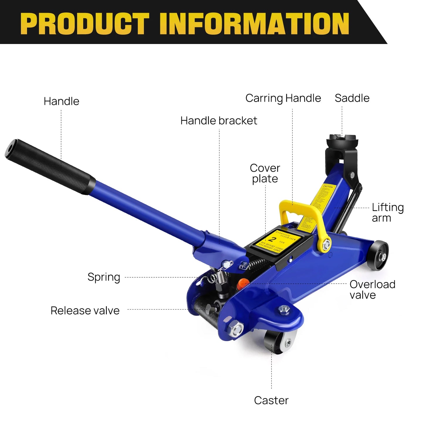 Hydraulic Floor Jack & Stands, 2 Ton Low Profile Hydraulic & 3 Ton Axle Stand Set, Tyre Repair Kit Steel Racing Quick Lift