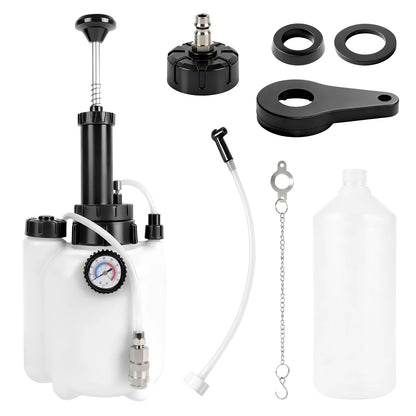 3 Litre Hand Brake Fluid Bleeder Bleeding Pressure Bleeders For Car Brake System, Tool With Extractor And Refill Bottle