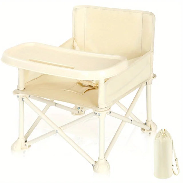 High Chair Booster Seat with Adjustable Footrest and Detachable Cushion for Comfortable Feeding,
