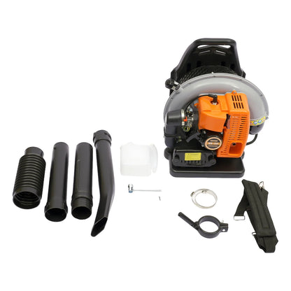 63CC Petrol Backpack Leaf Blower Powerful 2 Stroke With Lightweight Air-Cooled Engine