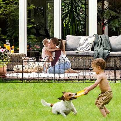 5 Pieces Outdoor Rustproof Metal Garden Border Fence Landscape Wire Fencing