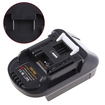 Electric Tools Power Battery Adapter DM18M Compatible For DEWALT DCB200 20V Lithium For Makita Bl1830 Bl1850 Converter Connector