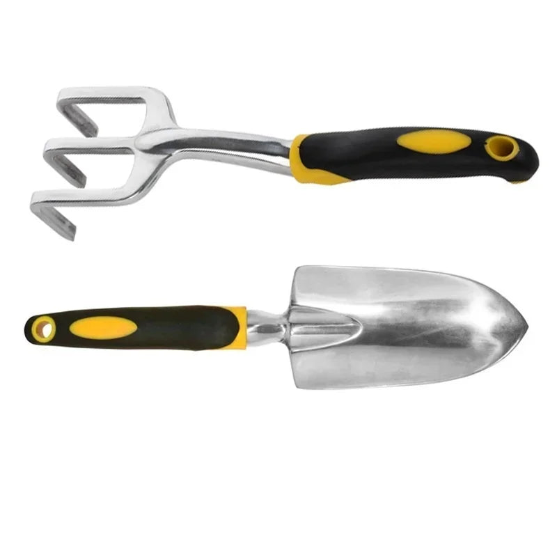 New 4/5Pcs Garden Tool Set Garden Shovel Transplant Trowel Hand Rake Weed Puller Garden Fork Pruning Shear for Planting Weeding