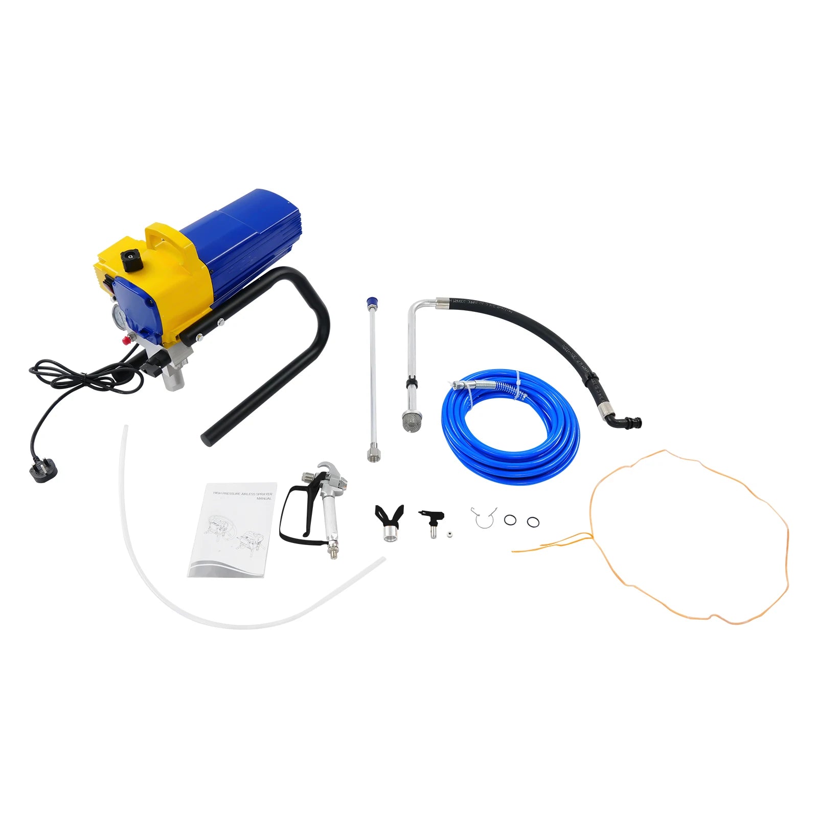 1800W Wall Paint Sprayer, 220V Electric Sprayer With 9M Hose 3600Psi For Wall Interior & Exterior Industrial Painting