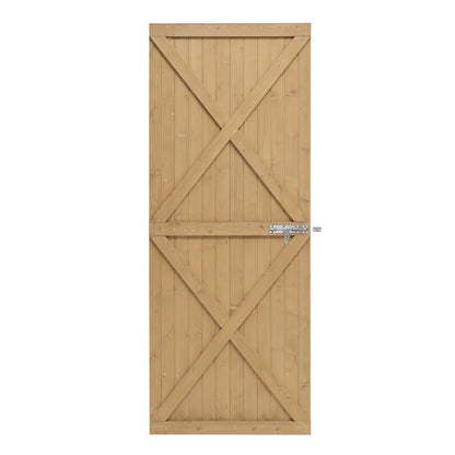 Pine Wood Garden Gate with Latch And Hinges Wooden Security Barrier Fence For Home, Patio Or Outdoor Space