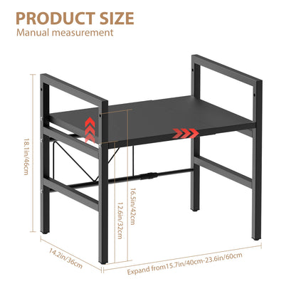 Expandable Microwave Oven Rack Shelf Stand Storage Holder Kitchen Corner Storage Organiser Desktop Printer Shelf 