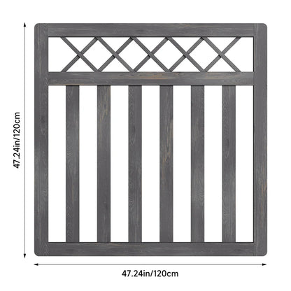 Wooden Garden Gate Pedestrian Fence Yard Door Security Barrier With Cross Top