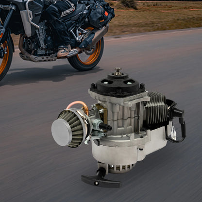 2-Stroke 49Cc Engine Motor Mini Bike Pocket Bike Engine 3HP 12500Rpm Air Cooled Pull Start for Mini Bike Pocket Bike Moped