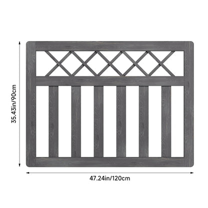 Wooden Garden Gate Pedestrian Fence Yard Door Security Barrier With Cross Top