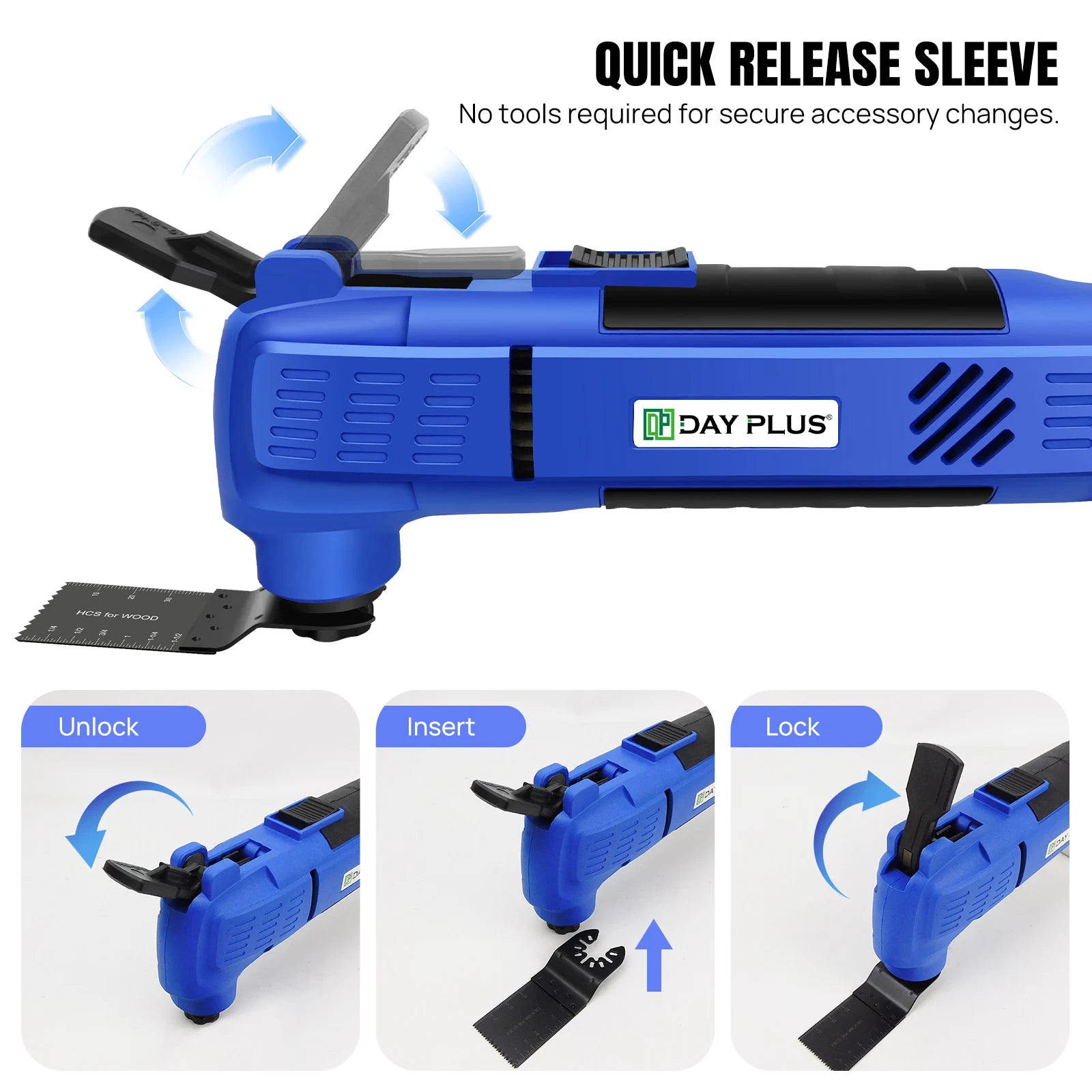 3800W Electric Corded Oscillating Multi Tool 22000RPM, 3°Oscillation Angle For Cutting, Sanding, Scraping, Quick-Fit