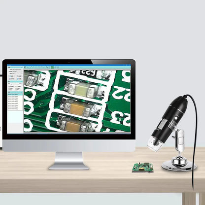 Digital Microscope Camera with Stand Portable Electronic Microscope 500X 1000X 1600X for Mobile Phone PC