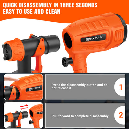 Dayplus 3 Spray Patterns Electric Paint Sprayer, Fence Paint Sprayer, 1000Ml for Fencing and Decking, Spray Gun Handheld