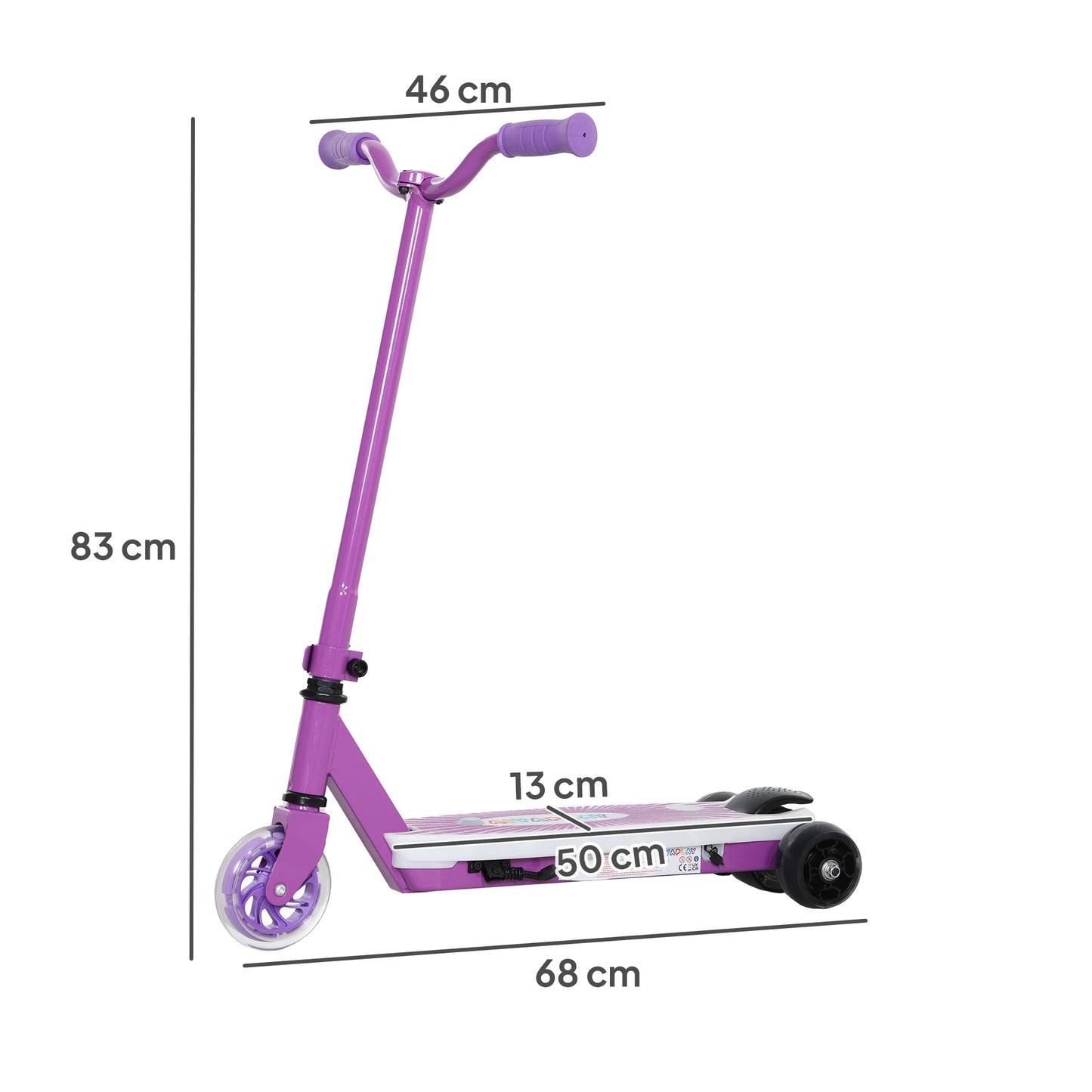 Electric Scooter for Kids Ages 4-7, with Auxiliary Rear Wheels, Flashing LED Light and Electric Brake, Kids Electric Scooter for Boys Girls, 6 KM/H & 8 KM