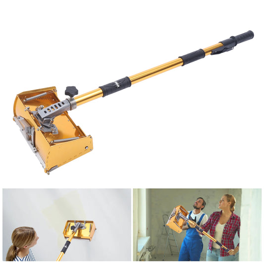 Flat Finishing Box-9 Inch Professional Drywall Flat Finishing Box Gold-Flat Finishing Box with 40 -64 Box Handle - Aluminium Finishing Tool