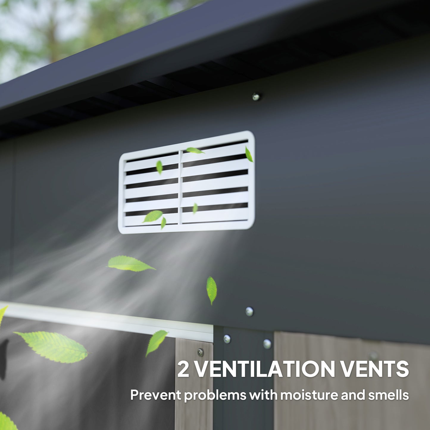 Outsunny Outdoor Garden Storage Shed - Grey Wood Grain