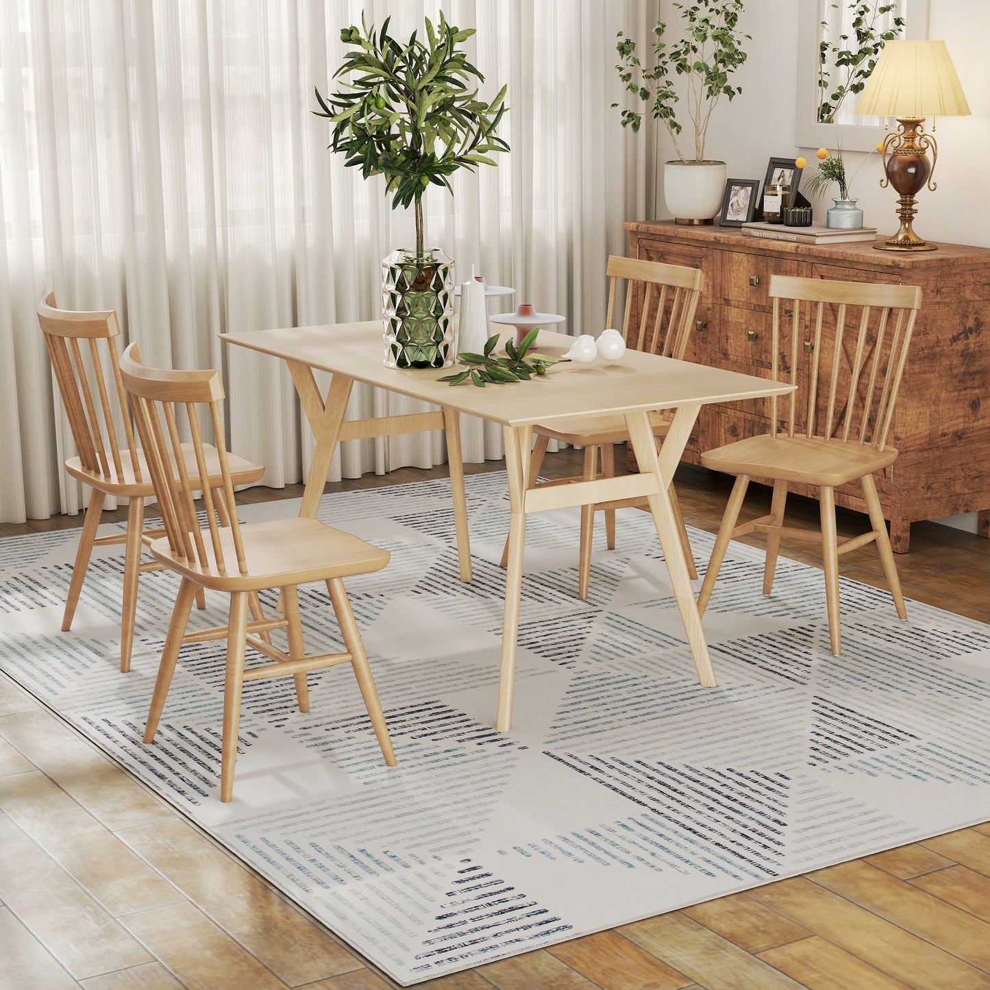 Modern Geometric Area Rug | Machine Washable | 100% Polyester Plush | TPR Non-Slip Backing | 290x200cm | Multi-Coloured Mixed Grey | Living Room Bedroom Dining Room Home Office