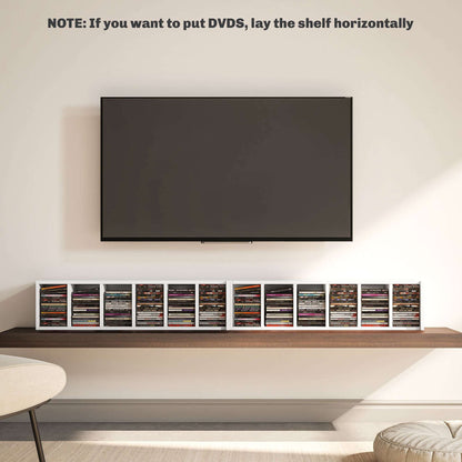 Set of Two 102 CD Storage Freestanding Cabinet Units - High Gloss