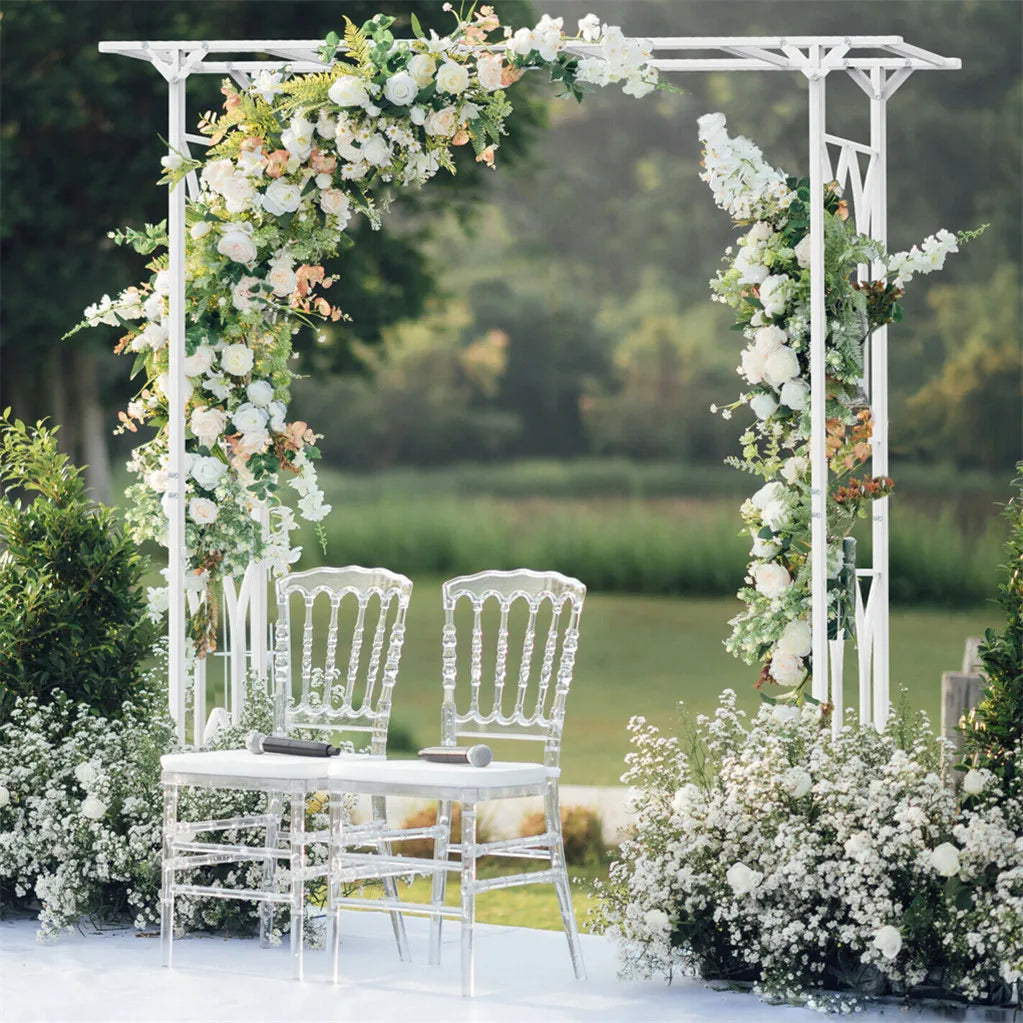 Garden Arch Arbor Arbour Super Strong Metal Wedding Arch Decor Outdoor Pergola Trellis