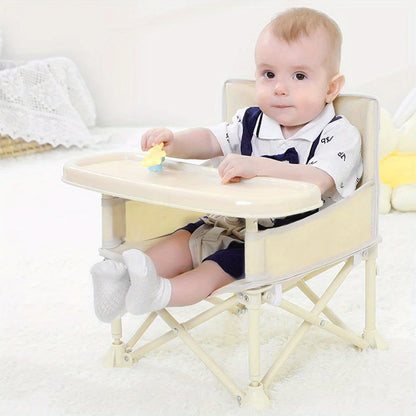 High Chair Booster Seat with Adjustable Footrest and Detachable Cushion for Comfortable Feeding,