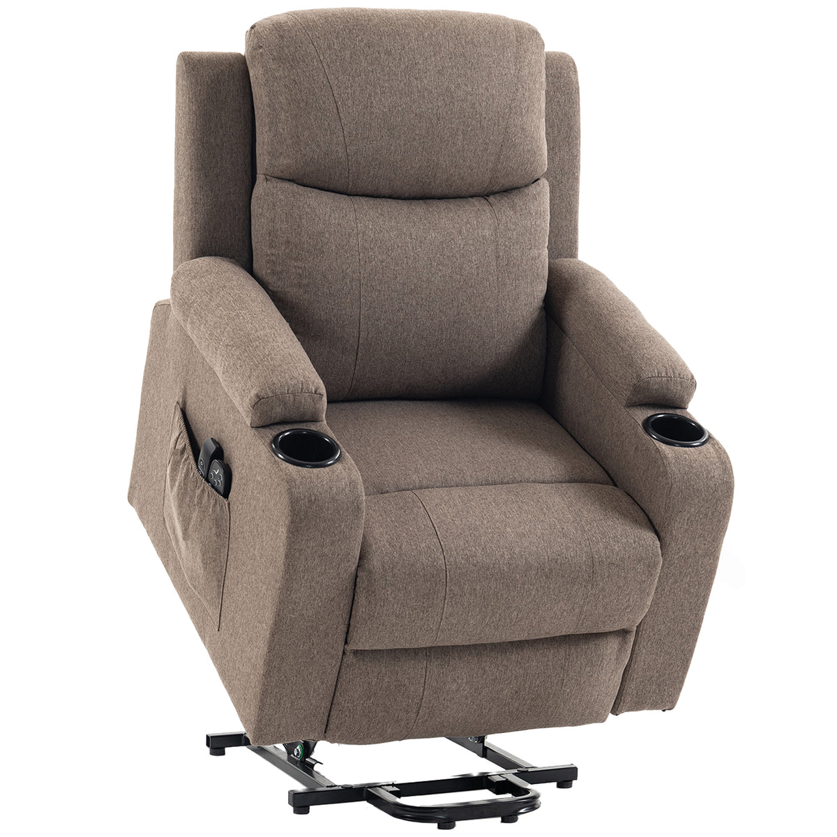 Electric Riser Recliner Chair | 45° Lift, 150° Recline, Massage & Lumbar Heat | USB-A/USB-C, Cup Holders | Beige, Brown or Grey