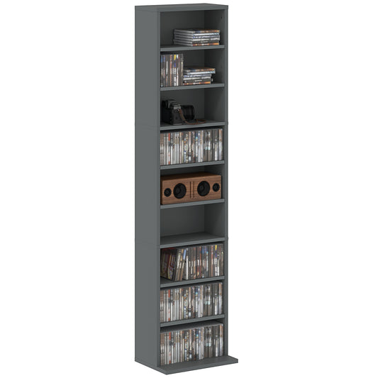 Homcom 260 Narrow CD Storage Unit - Grey / Black / White