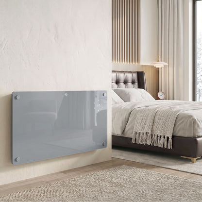 Smart Panel Heater | Grey 1500W WiFi Electric Heater, Wall Mounted or Freestanding with 7-Day Timer