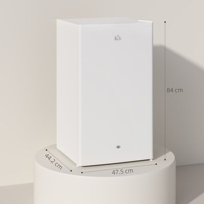 91L Freestanding Under-Counter Fridge Freezer with Lock - White