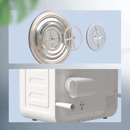 4kg Vented Tumble Dryer, 800W Compact Freestanding Front Tumble Dryer with Stainless Steel Tub and Customisable Timer, Wall-Mounted Portable Small Clothes Drying Machine, White