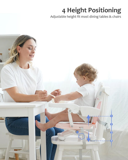 UBRAVOO Portable High Chair 6 Months Plus, Lightweight Easy Clean Folding Booster Chair for Babies Toddlers