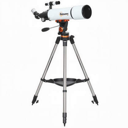 Astronomy Telescope for Adults and Beginners with 80 mm Aperture, Carry Bag, White