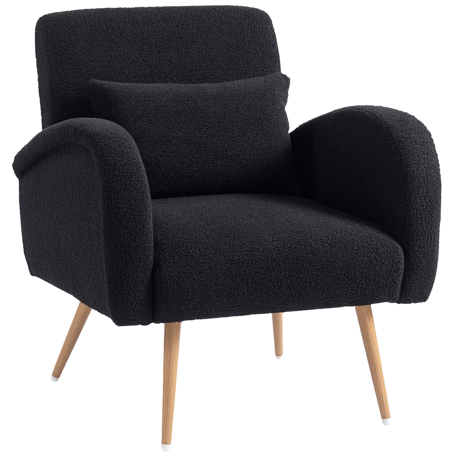 Teddy Fleece Accent Chair - Black