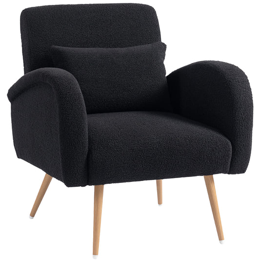 Teddy Fleece Accent Chair - Black