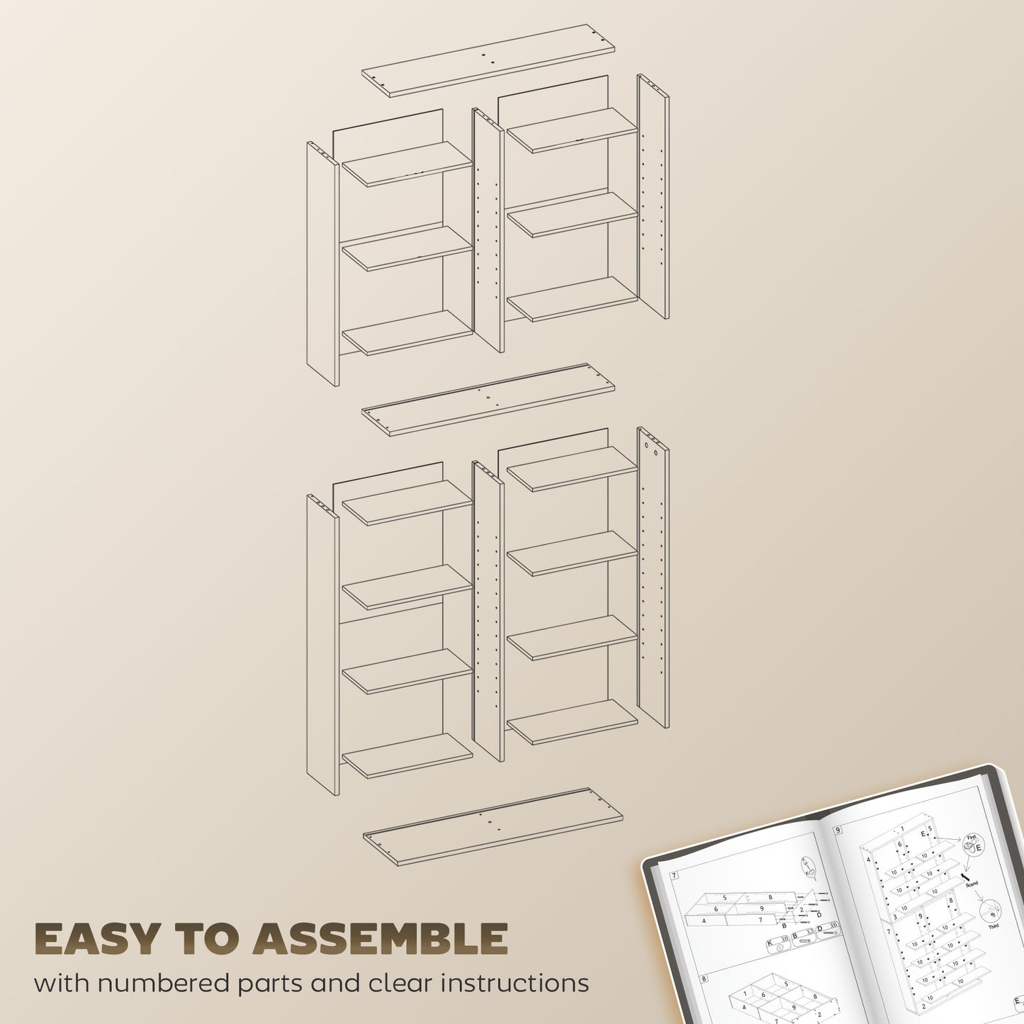 640 CD Storage Tower - Nature Wood Finish