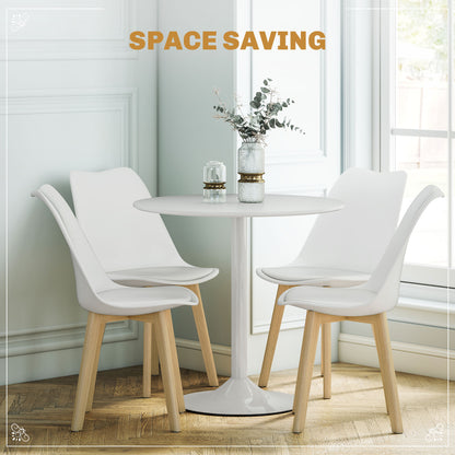 Five-Piece Modern Dining Set - White