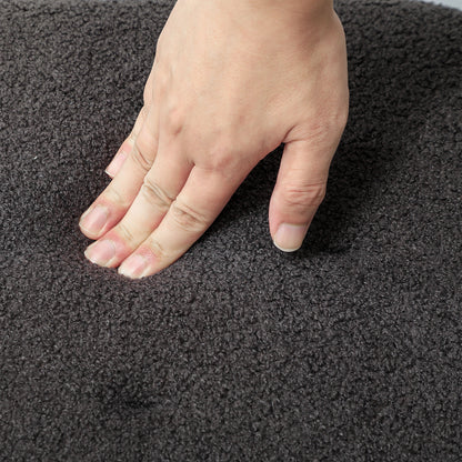 47L Teddy Fleece Storage Ottoman - Dark Grey