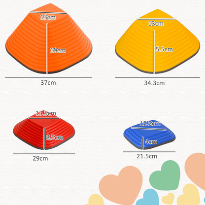 AIYAPLAY Balance Stepping Stones for Kids, 11 Piece Non-Slip Stackable River Stones, Obstacle Courses for Balance & Motor Skills