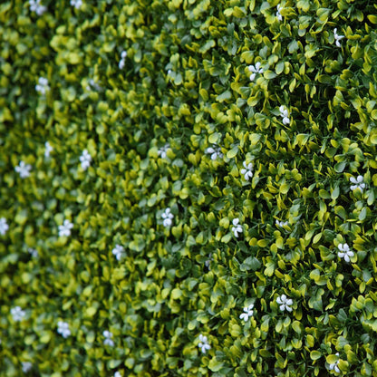 12 Pieces Artificial Boxwood Wall Panels 50cm x 50cm Grass Privacy Fence Screen Faux Hedge Greenery Backdrop Encrypted Milan Grass