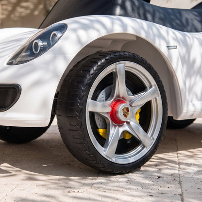 Porsche Licensed Kids Ride-On Push Car | Headlights | Horn & Start-Up Sound | Steering Wheel | PP Body | 30kg | Ages 18-36 Months | 75cm+ | 63x28.5x38cm | White / Pink / Black
