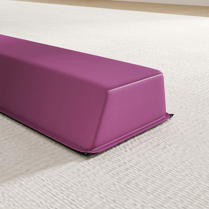 SPORTNOW Folding Gymnastics Floor Balance Beam | Purple & Pink | 236x10cm | Folds to 120cm | EVA Foam Core | 10cm Top 15cm Anti-Slip Base | Hook & Loop | 80kg | Age 3+ | Home Gym